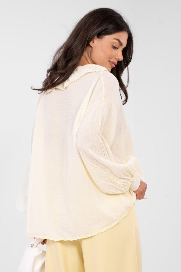 Yellow Blouse in Women`s Blouses, Tunics with Cotton