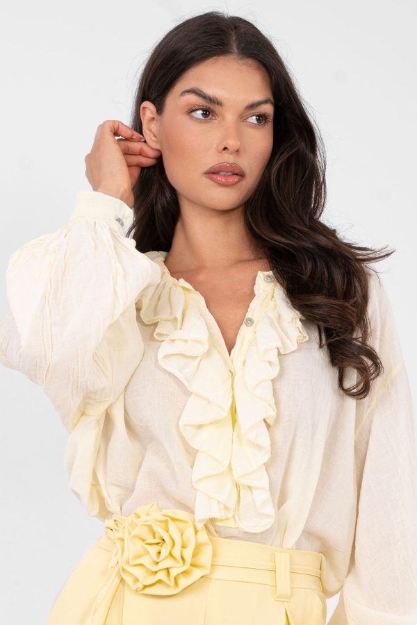Yellow Blouse in Women`s Blouses, Tunics with Cotton