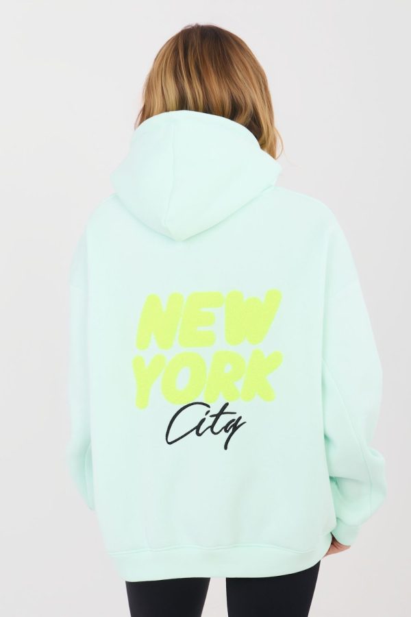 Green Sweatshirt in Sweatshirts For Women with Cotton and Polyester