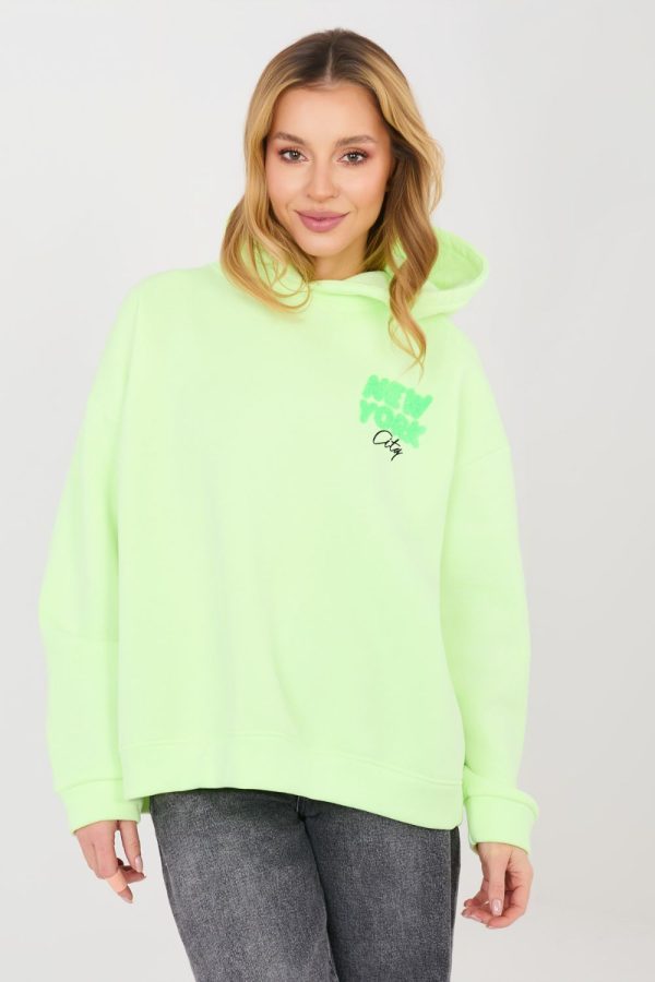 Green Sweatshirt in Sweatshirts For Women with Cotton and Polyester