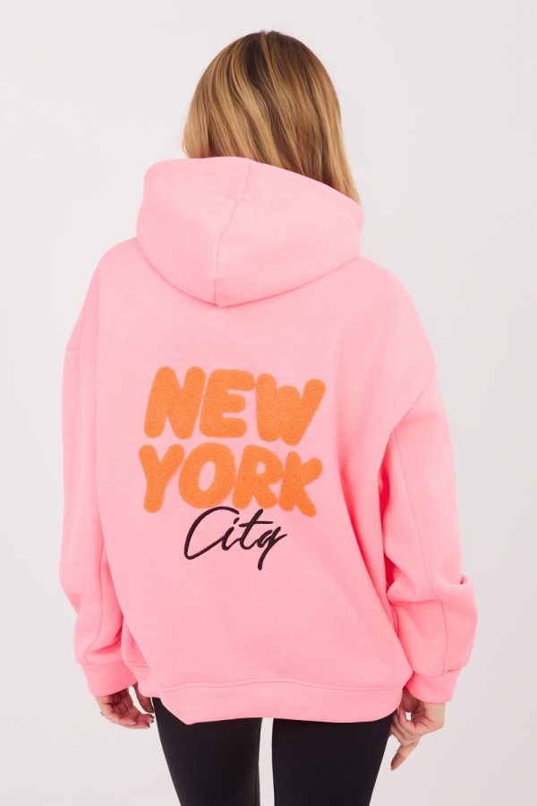 Pink Sweatshirt in Sweatshirts For Women with Cotton and Polyester