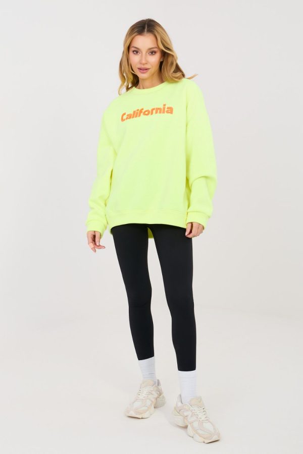 Yellow Sweatshirt in Sweatshirts For Women with Cotton and Polyester