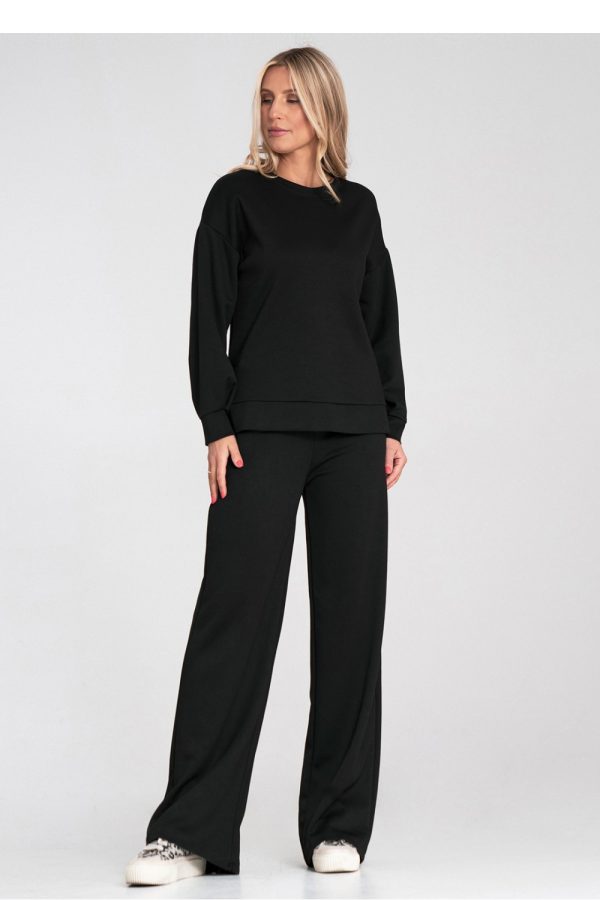 black Sweatshirt model 223541 Figl