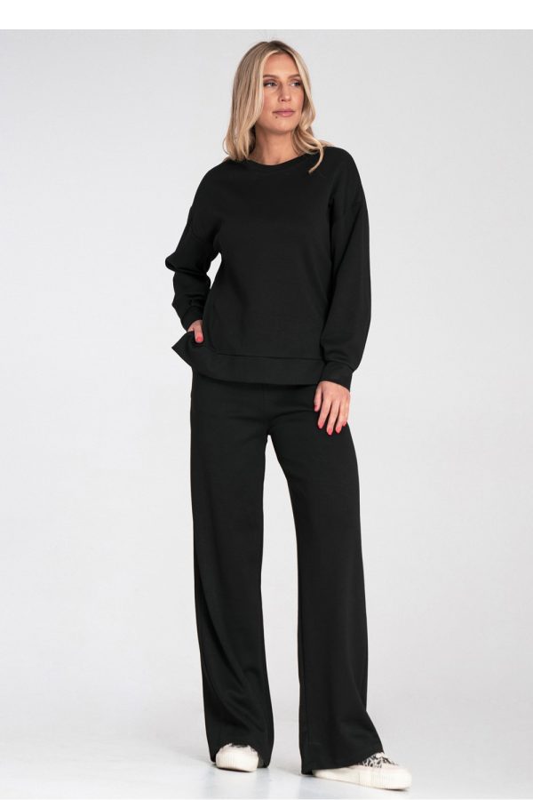 black Sweatshirt model 223541 Figl