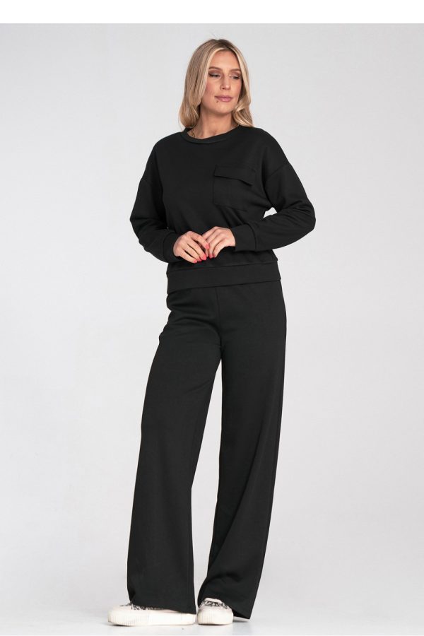 black Sweatshirt model 223543 Figl