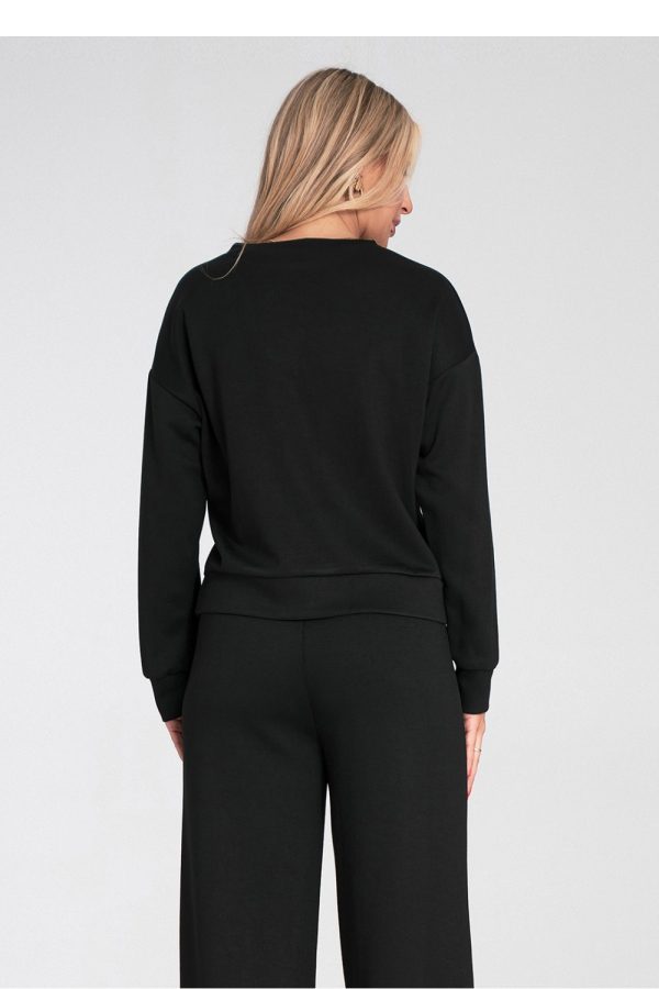 black Sweatshirt model 223543 Figl
