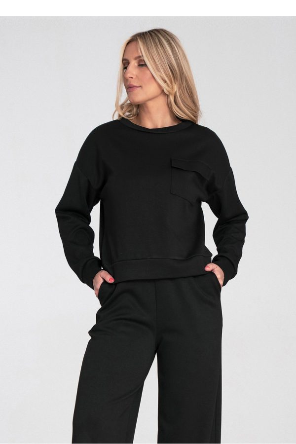 black Sweatshirt model 223543 Figl