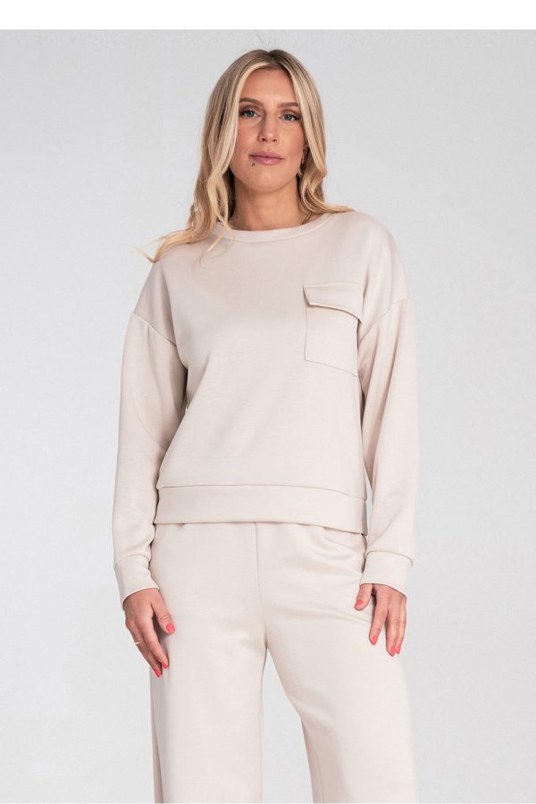 beige Sweatshirt model 223544 Figl