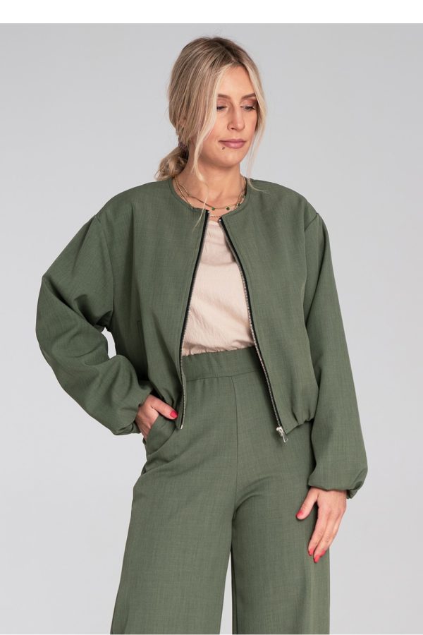 Green Jacket in Women`s Coats, Jackets with Spandex and Polyester
