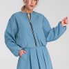 Blue Jacket in Women`s Coats, Jackets with Spandex and Polyester