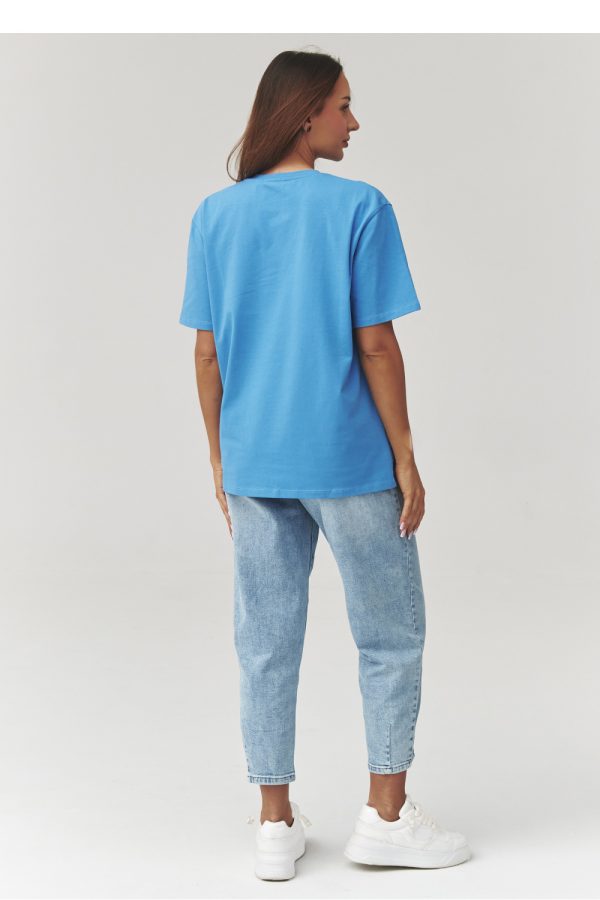 Blue T-shirt in Women`s Tops, T-shirts, Singlets with Cotton and Spandex