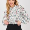 Blue Long Sleeve Shirt in Shirts For Women with Spandex and Polyester