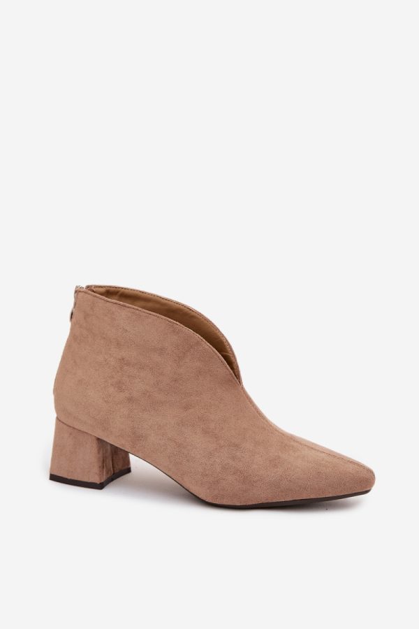 beige Heel boots model 223590 Step in style
