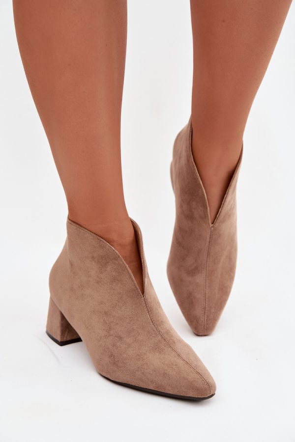 beige Heel boots model 223590 Step in style