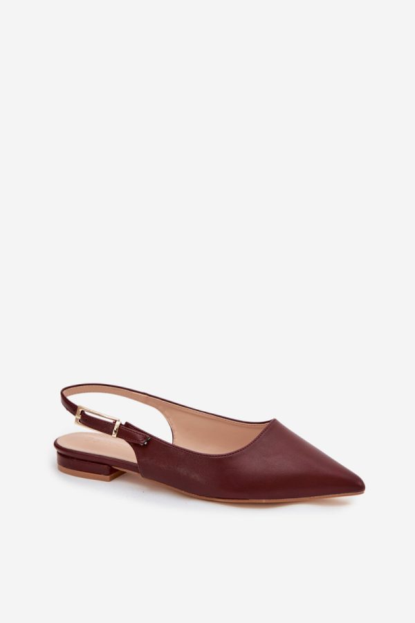 Red Ballet Flats in Ballet Flats, Ballet Pumps For Women with Fabric, Footbed and Heel Height