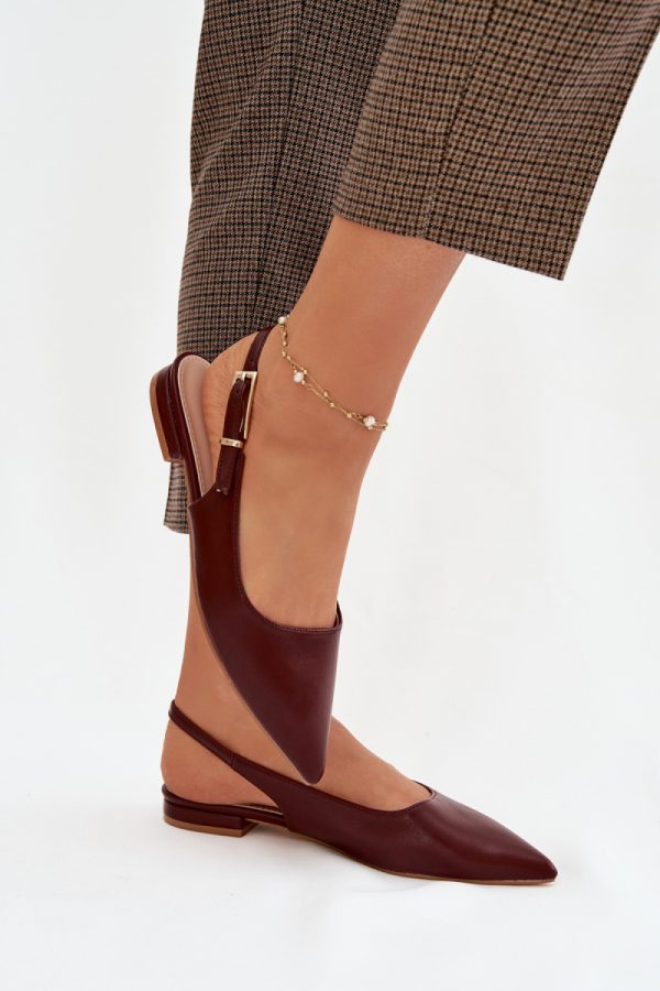 Red Ballet Flats in Ballet Flats, Ballet Pumps For Women with Fabric, Footbed and Heel Height