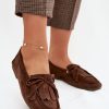 Brown Mocassin in Moccasins, Loafers with Fabric, Footbed, Upper Height and Sole Height