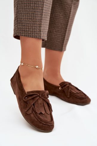 Brown Mocassin in Moccasins, Loafers with Fabric, Footbed, Upper Height and Sole Height