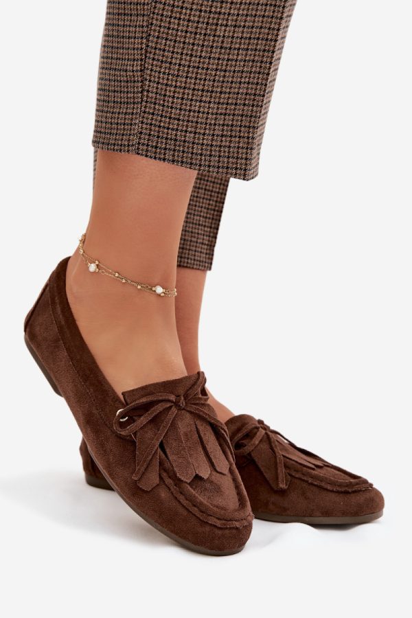 Brown Mocassin in Moccasins, Loafers with Fabric, Footbed, Upper Height and Sole Height