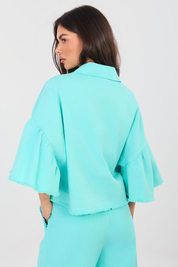 Blue Denim Jacket in Women`s Coats, Jackets with Cotton