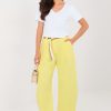 Yellow Women's Pants in Pants, Trousers, Shorts with Cotton and Spandex