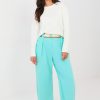 Blue Women's Pants in Pants, Trousers, Shorts with Cotton and Spandex