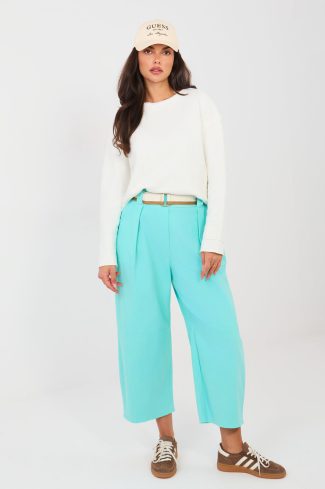 Blue Women's Pants in Pants, Trousers, Shorts with Cotton and Spandex