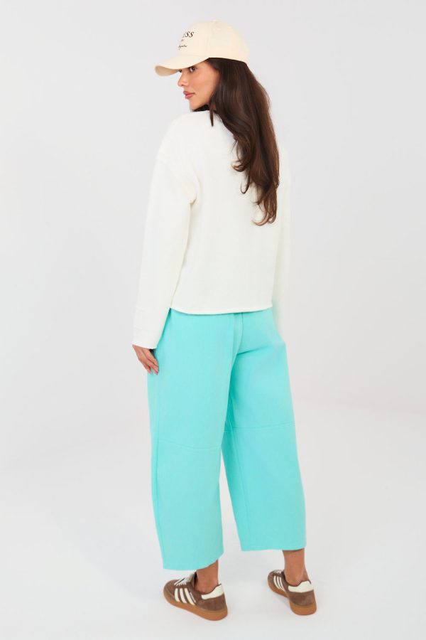 Blue Women's Pants in Pants, Trousers, Shorts with Cotton and Spandex