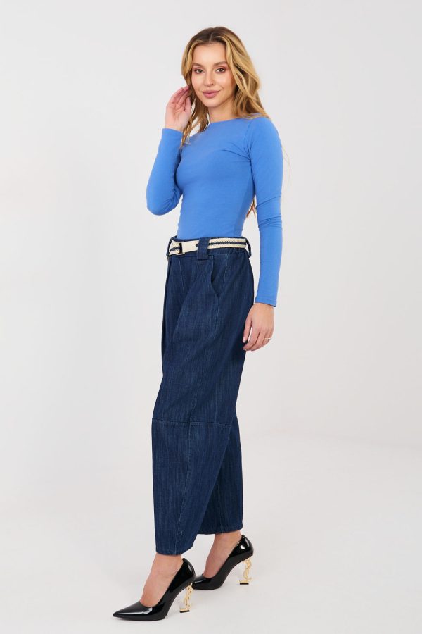 Navy Blue Jeans in Pants, Trousers, Shorts with Cotton