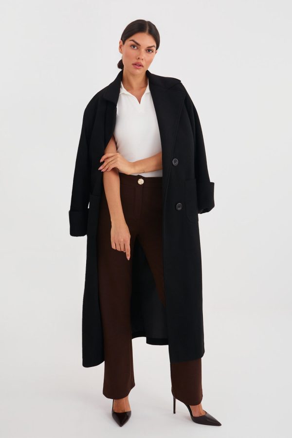 Brown Women's Pants in Pants, Trousers, Shorts with Spandex, Polyester and Viscose
