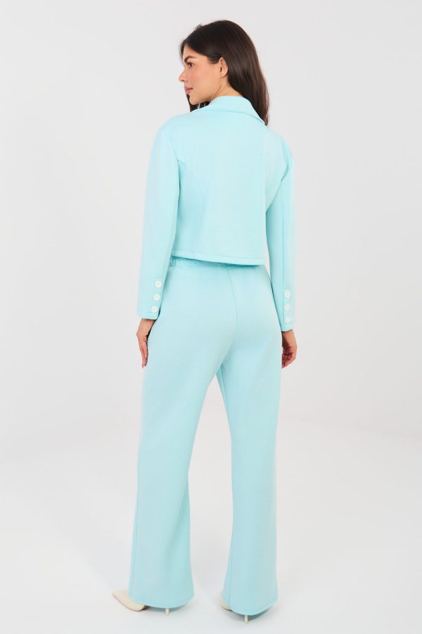 Green Set in Pants, Trousers, Shorts with Spandex, Polyester and Viscose