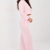 Pink Set in Pants, Trousers, Shorts with Spandex, Polyester and Viscose
