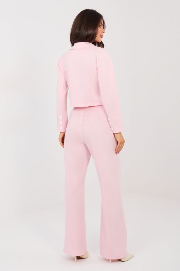 Pink Set in Pants, Trousers, Shorts with Spandex, Polyester and Viscose