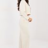1111488 Beige Set in Pants, Trousers, Shorts with Spandex, Polyester and Viscose