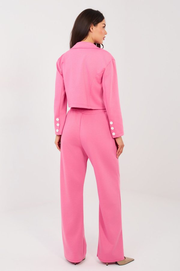 Pink Set in Pants, Trousers, Shorts with Spandex, Polyester and Viscose