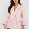 Pink Jacket in Jackets, Vests For Women with Polyurethane and Viscose