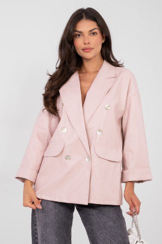 Pink Jacket in Jackets, Vests For Women with Polyurethane and Viscose