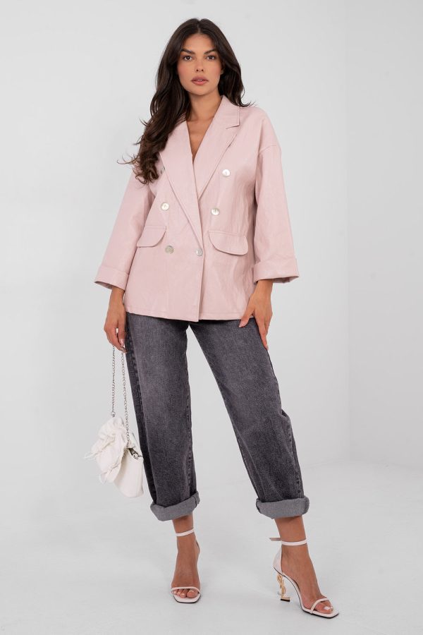 Pink Jacket in Jackets, Vests For Women with Polyurethane and Viscose