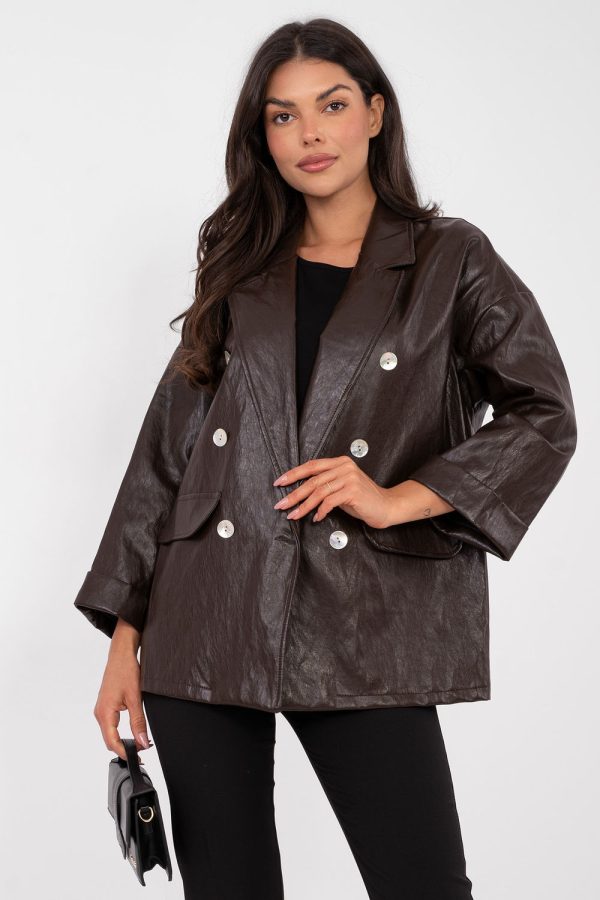 brown Jacket model 223660 Rue Paris