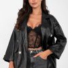 Black Jacket in Jackets, Vests For Women with Polyurethane and Viscose