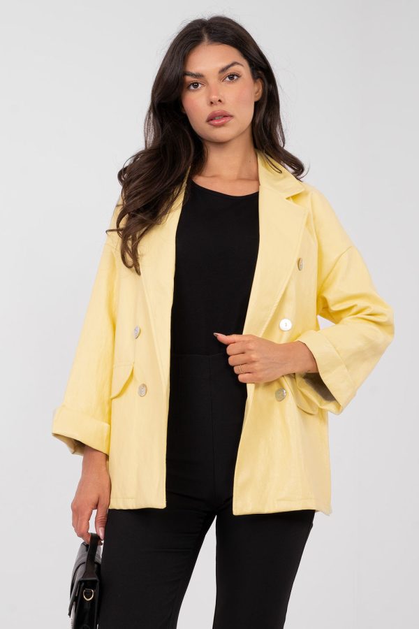 Yellow Jacket in Jackets, Vests For Women with Polyurethane and Viscose
