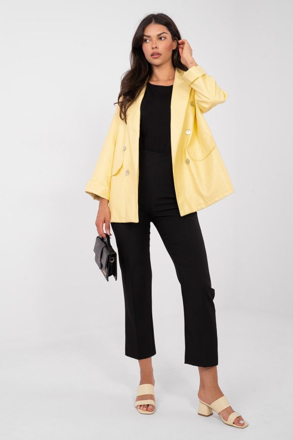 Yellow Jacket in Jackets, Vests For Women with Polyurethane and Viscose