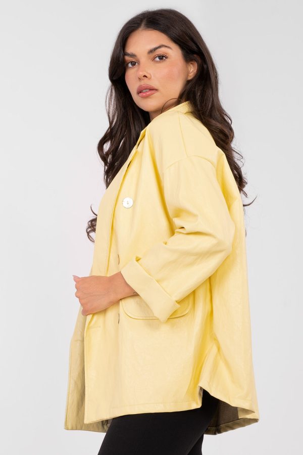 Yellow Jacket in Jackets, Vests For Women with Polyurethane and Viscose