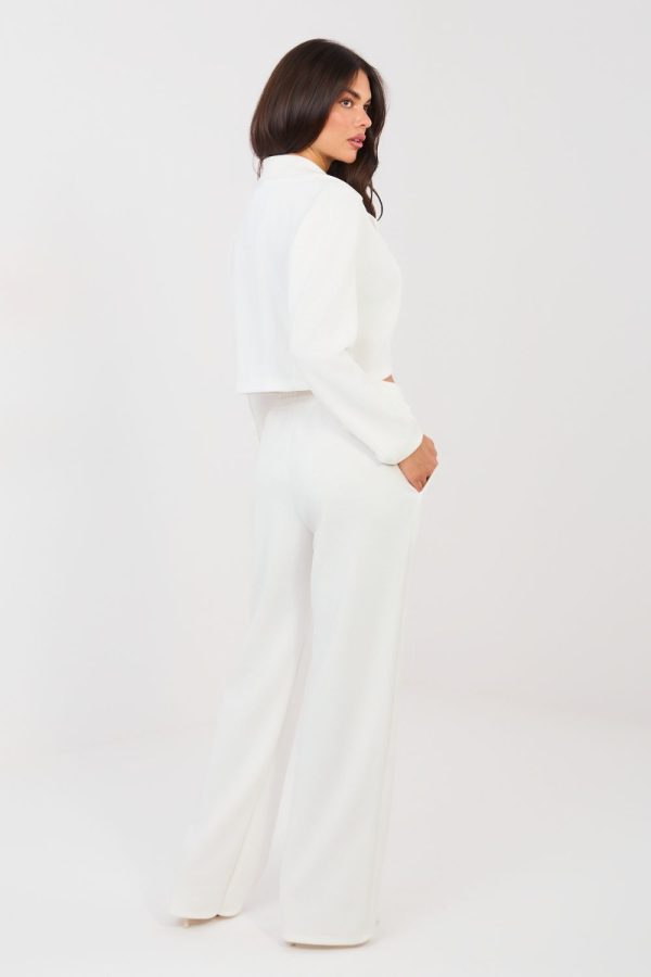 Beige Set in Pants, Trousers, Shorts with Spandex, Polyester and Viscose