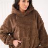 Beige Sweatshirt in Sweatshirts For Women with Polyester