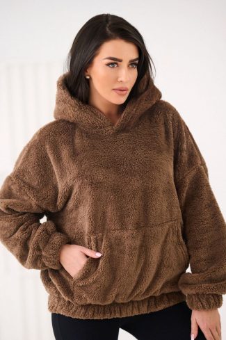 Beige Sweatshirt in Sweatshirts For Women with Polyester