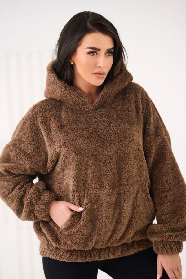 Beige Sweatshirt in Sweatshirts For Women with Polyester
