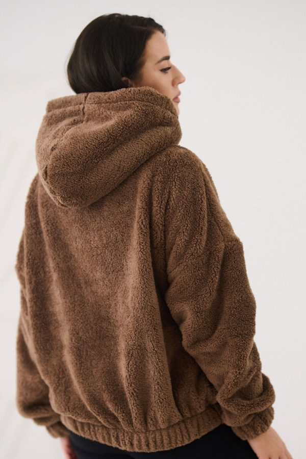 Beige Sweatshirt in Sweatshirts For Women with Polyester