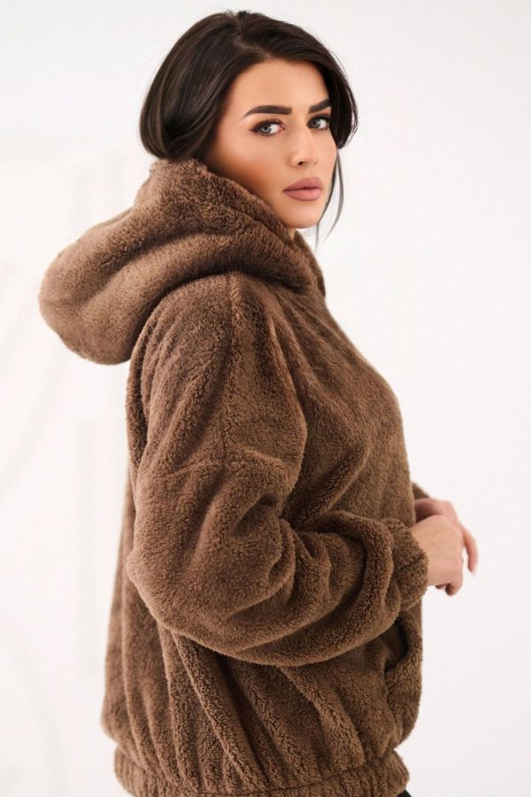 Beige Sweatshirt in Sweatshirts For Women with Polyester