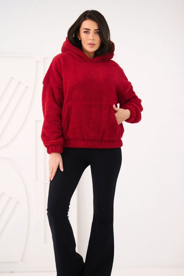 Red Sweatshirt in Sweatshirts For Women with Polyester
